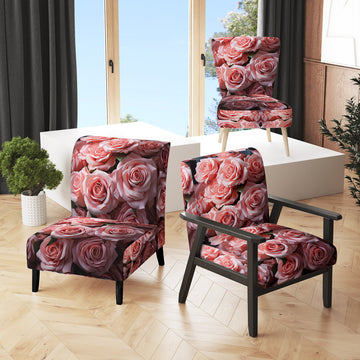 Pink Graceful Roses Bouquet - Modern Arm Chair